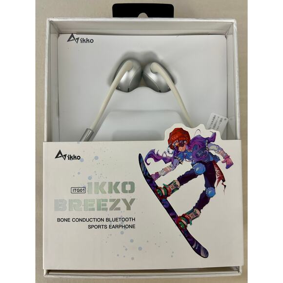 Ikko Breezy ITG01 Bone Conduction Bluetooth Wireless Headphones | White | IPX6 - Picture 4 of 6